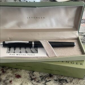 Levenger designer pen. Never used. In original Olive and Sage Box Set